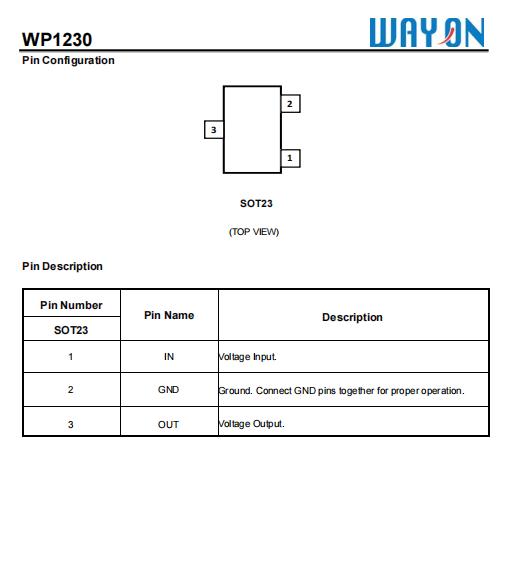 維安WAYON代理，OVP保護(hù)芯片WP1230，支持24V熱插拔OVP過(guò)壓保護(hù)IC，廣泛應(yīng)用于電子煙 TWS耳機(jī)等品牌客戶